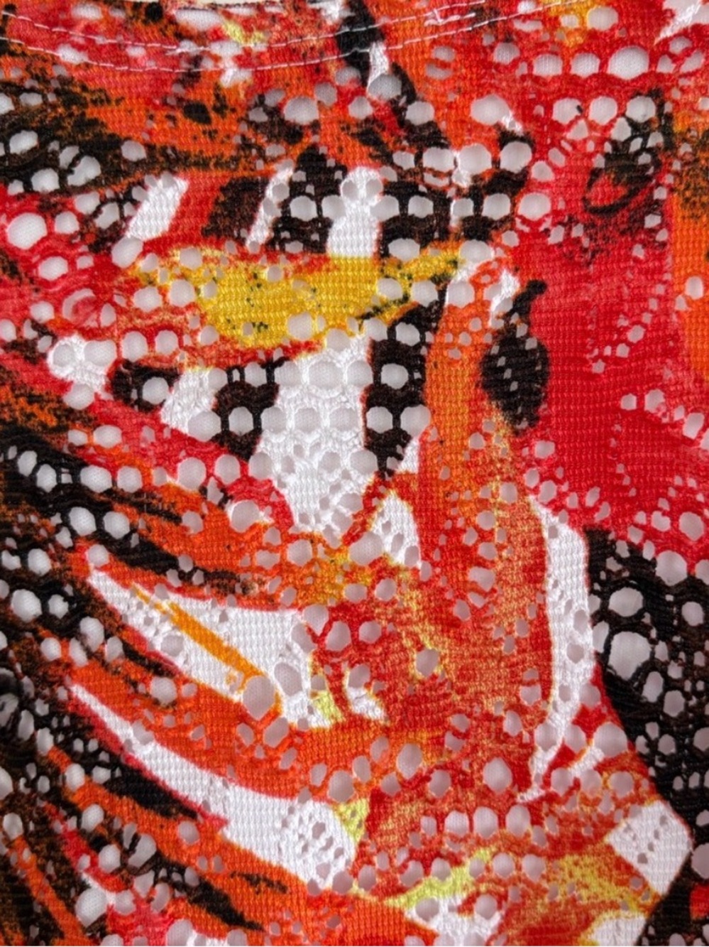 Tropical Print Tank Dress XL Red Vacation Resort Summer - Picture 5 of 5